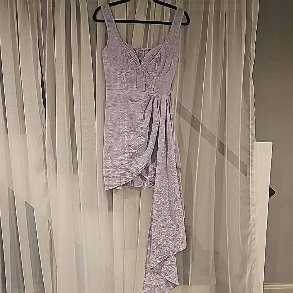 PrettyLittleThing Lilac Mini Dress - Picture 2 of 2